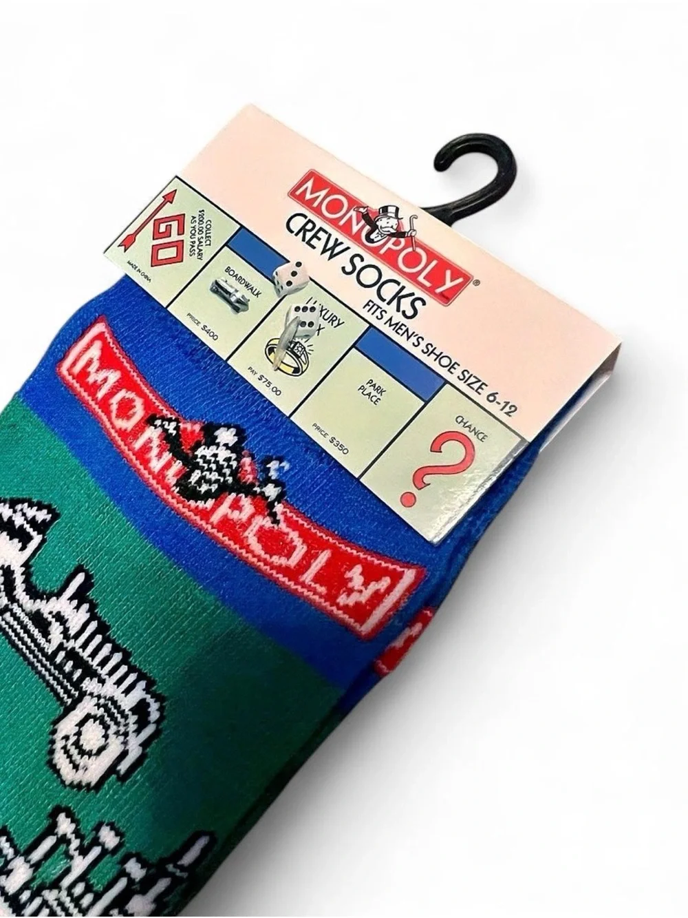 NWT Hasbro Monopoly Crew Socks -